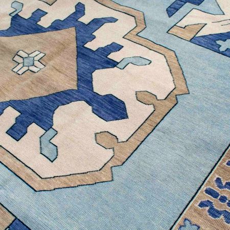 Zara Blue Turkish Handmade Wool Rug